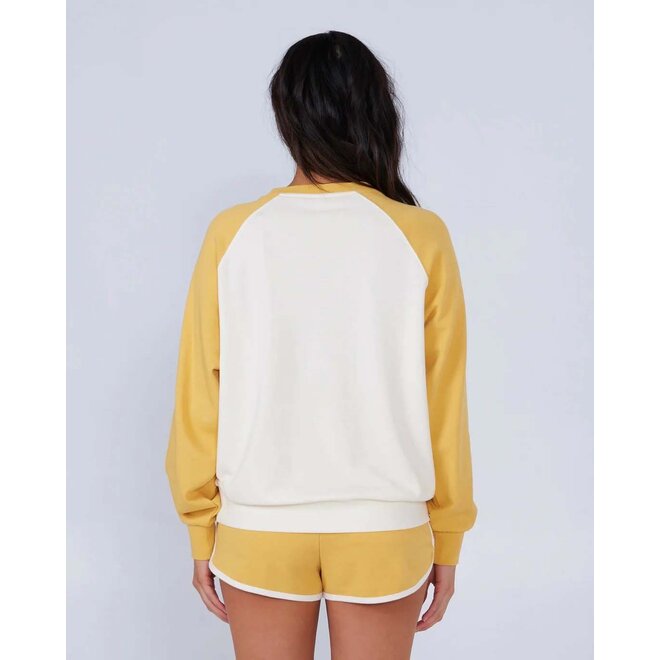 Salty Crew Womens Set Sail Crew Pullover Baked Yellow