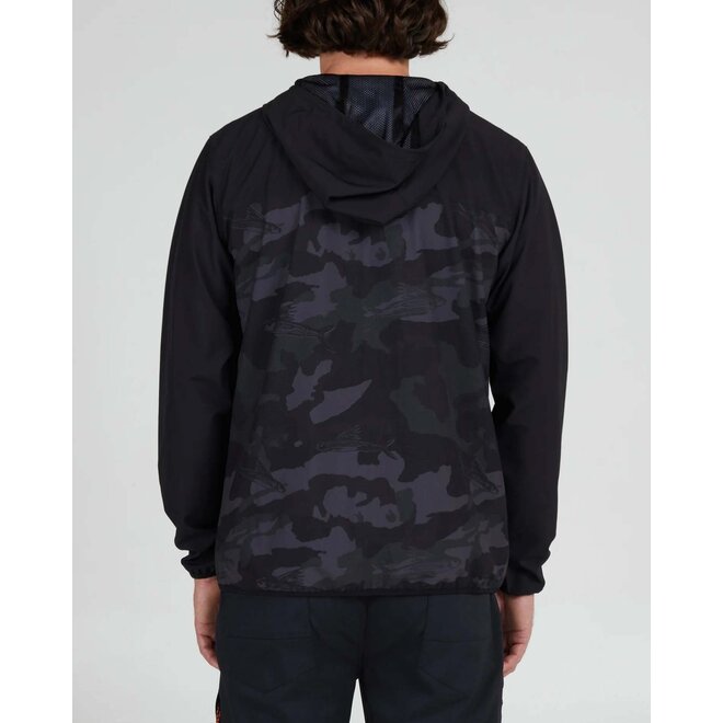 Salty Crew Mens Stowaway Jacket Black Camo