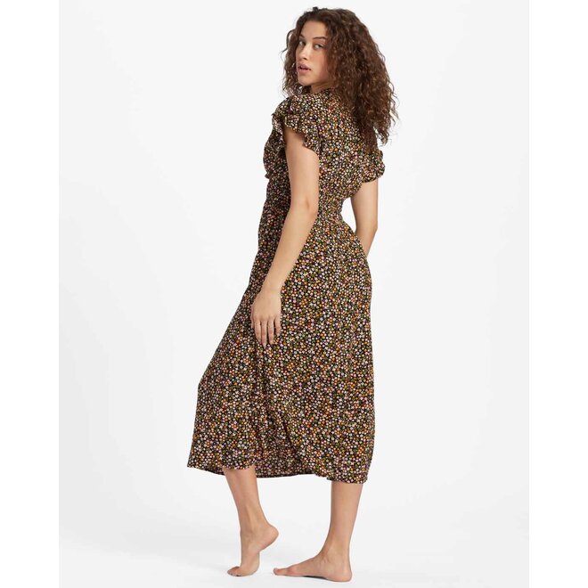 Billabong Womens Picnic Date Dress Black Sands