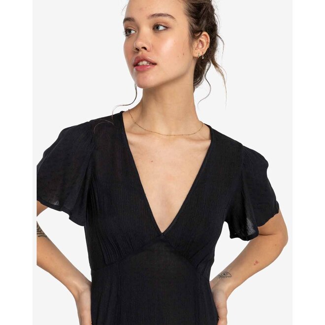 Billabong Dames Jet Set Dress Black Pebble