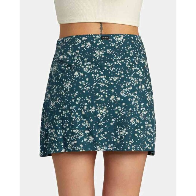 RVCA Womens Reform Skirt Mini Duck Blue