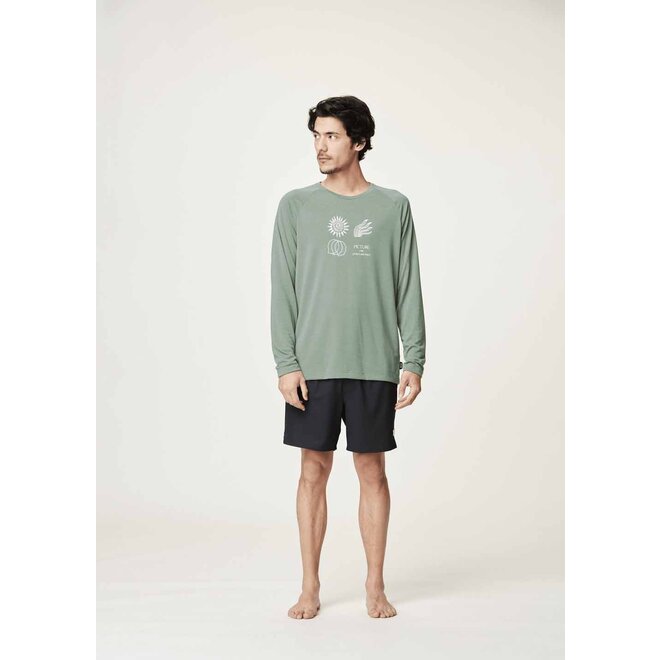 Picture Mens Maribo LS Surf Tee Lily Pad