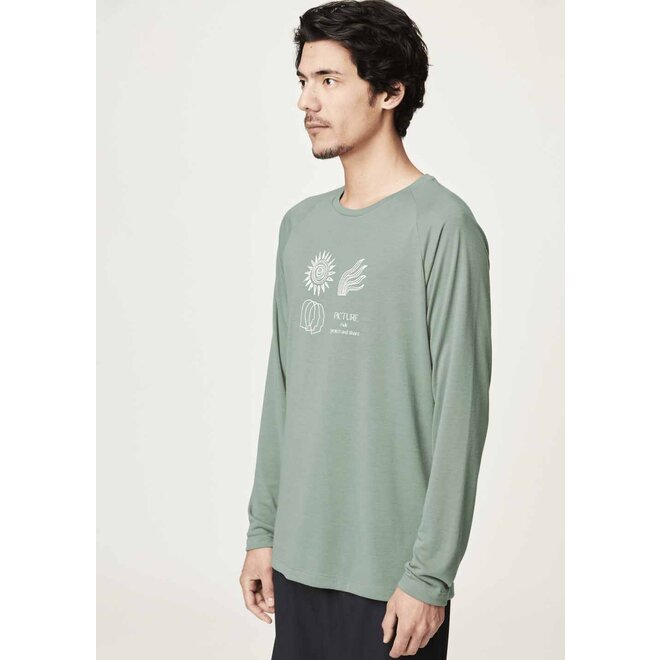 Picture Mens Maribo LS Surf Tee Lily Pad