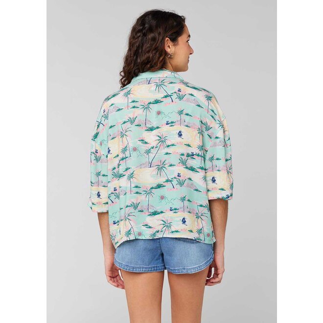 Sisstrevolution Dames Honolulu Shirt Light Jade