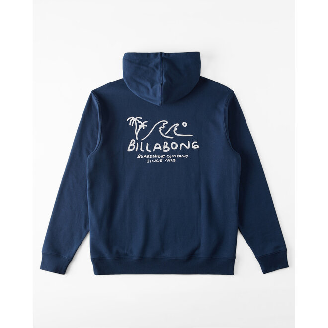 Billabong Heren Short Sands Zip Hoodie Dark Blue