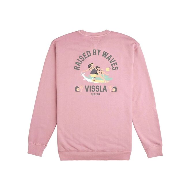 Vissla Mens Offshore Pleasure Crew Fleece Dusty Rose