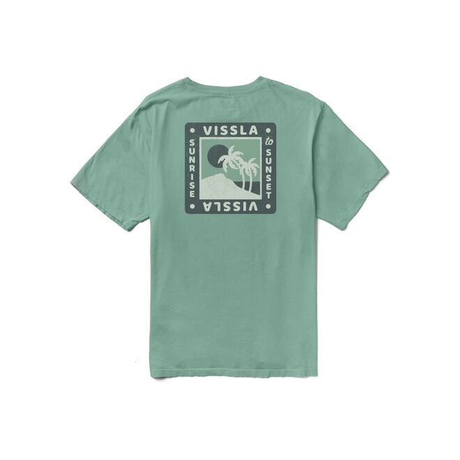 Vissla Mens Sunrise Organic Tee Jade