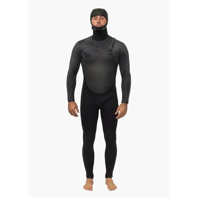 Vissla High Seas II 5/4 Heren Hooded Wetsuit Charcoal