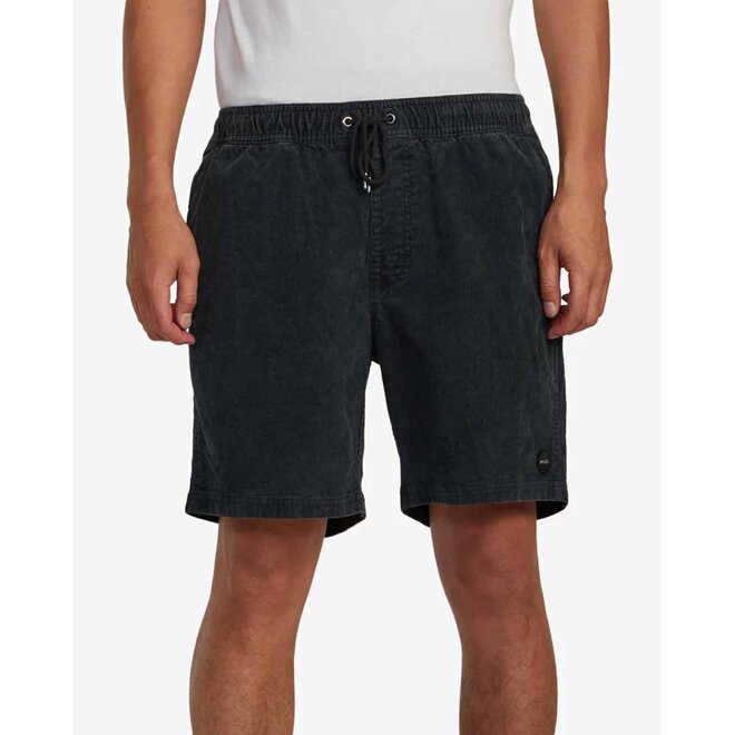 RVCA Mens Escape Elastic Corduroy Short Black