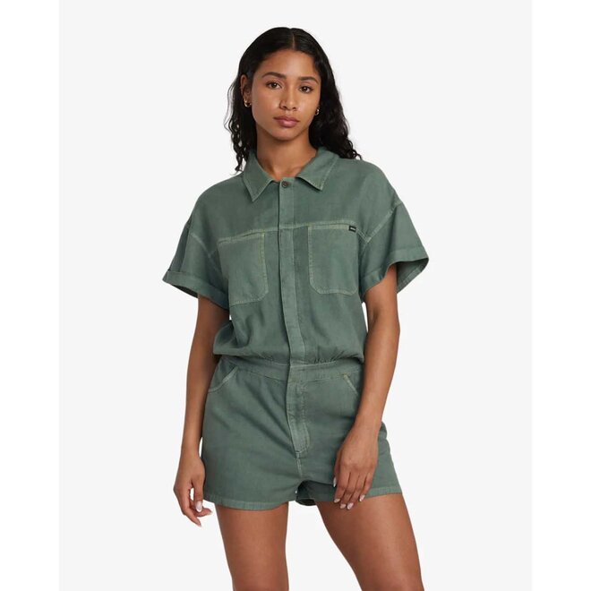 RVCA Dames Cadet Romper Onesie Jade