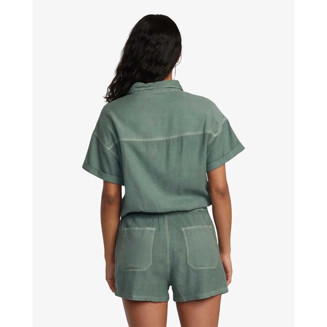 RVCA Dames Cadet Romper Onesie Jade