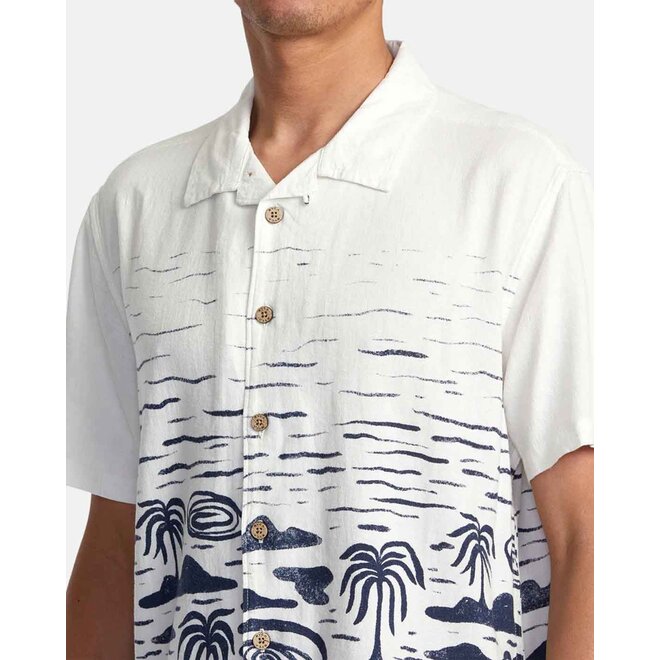 RVCA Heren Wasted Palms SS Shirt Natural