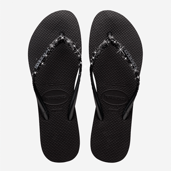 Havaianas Slim Glitter II Slippers Black