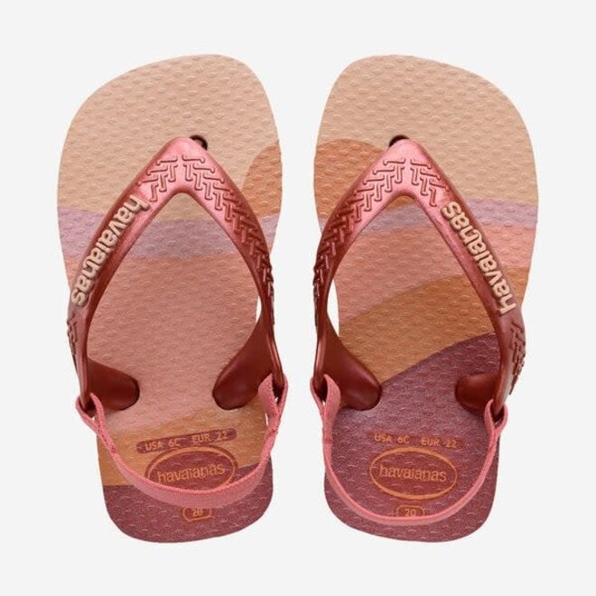 Havaianas Baby Mini Me Flip Flops Ballet Rose/Mahogany