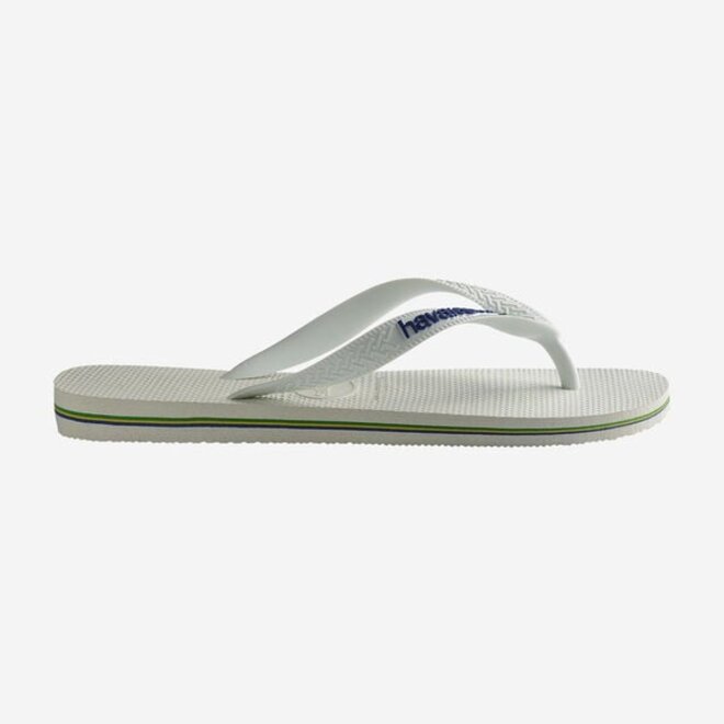 Havaianas Brasil Logo Slippers White