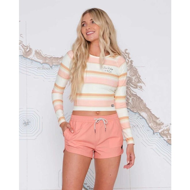 Salty Crew Dames Find Refuge Lycra Peach Stripe