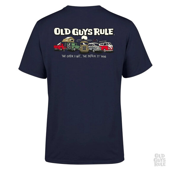 Old Guys Rule Parking Lot T-shirt III Navy