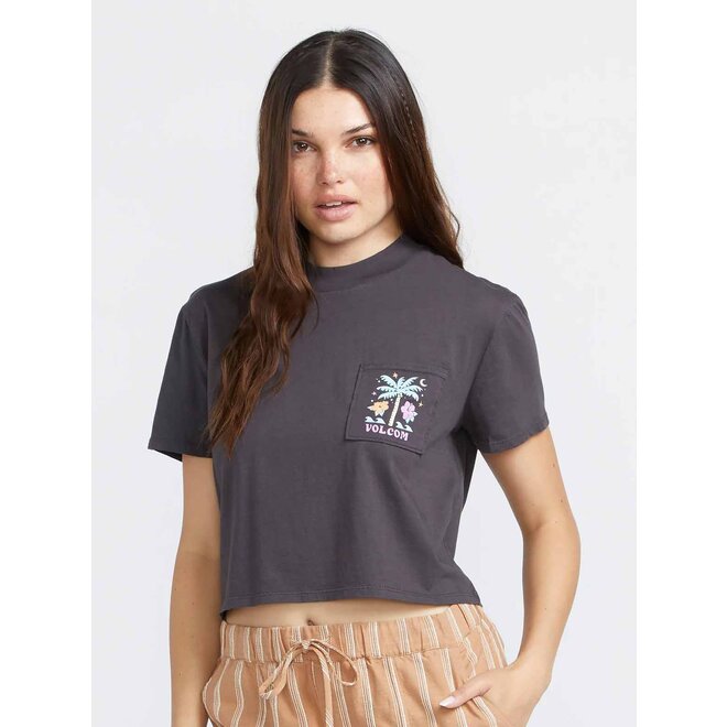 Volcom Dames Pocket Dial Tee Vintage Black