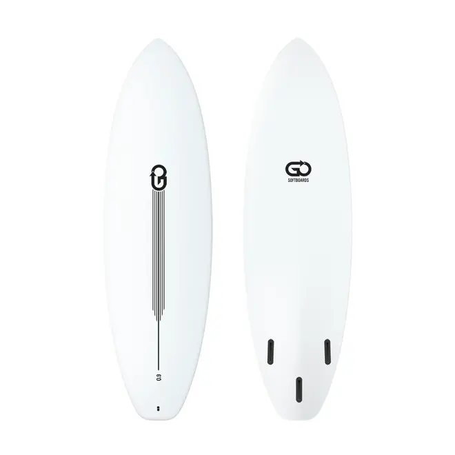 GO Softboards Surf Range - Fiber Tech - 3 Fin 6'0 White