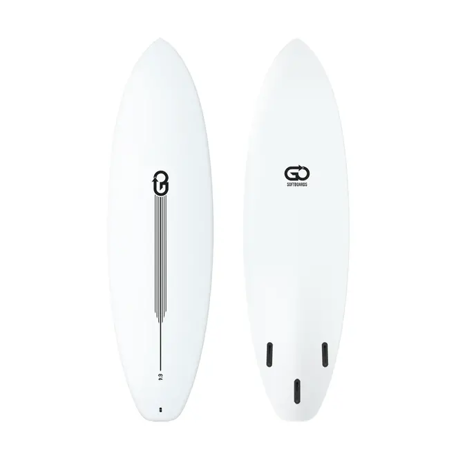 GO Softboards Surf Range - Fiber Tech - 3 Fin 6'4 White