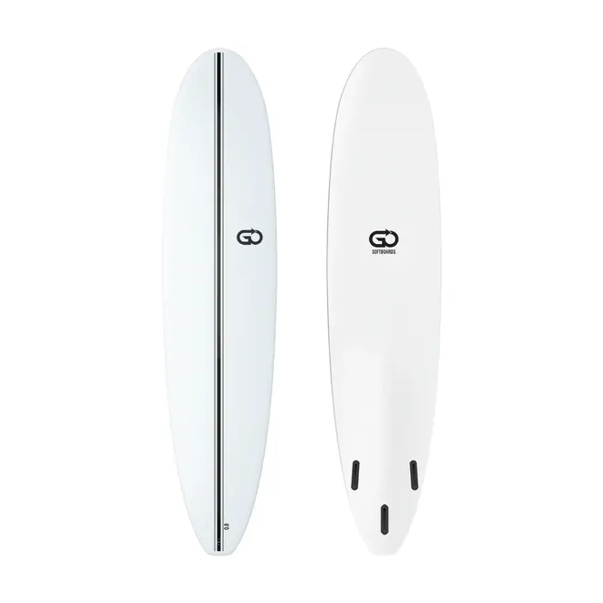 GO Softboards Surf Range - Fiber Tech - 3 Fin 8'0 White