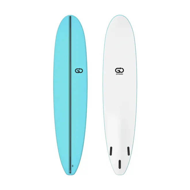 9'0 GO Softboards Surf Range Fiber Tech - 3 Fin - Light Blue