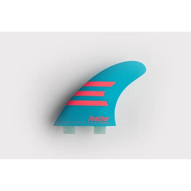 Feather Fins Dual Tab Ultralight HC Thruster Light Blue