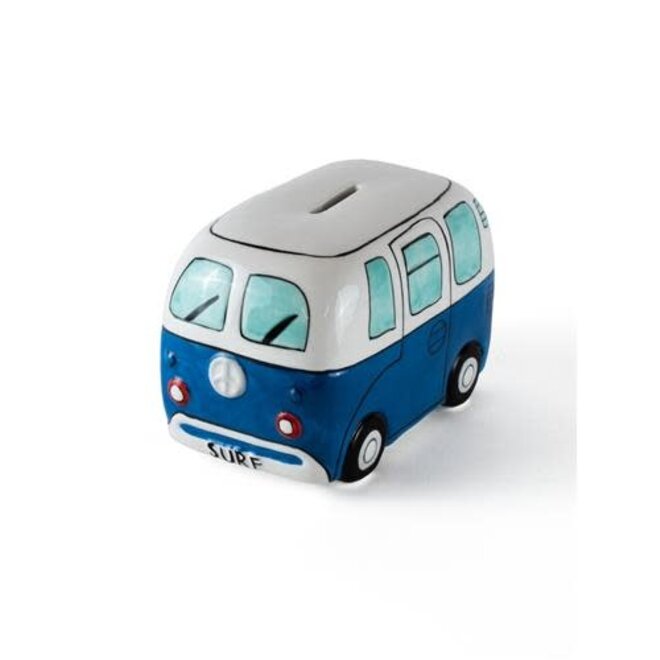 Devoted Surf Van Piggy Bank Blue