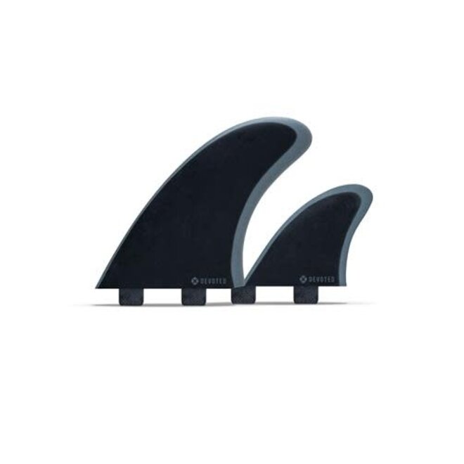 Devoted CSF Dual Tab Twin+1 Fibreglass Fin Set Black