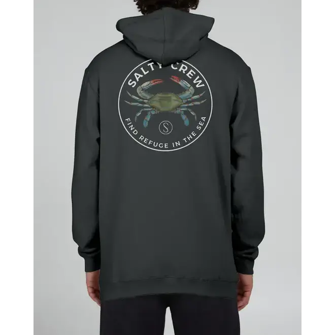 Salty Crew Heren Blue Crabber Hood Fleece Charcoal