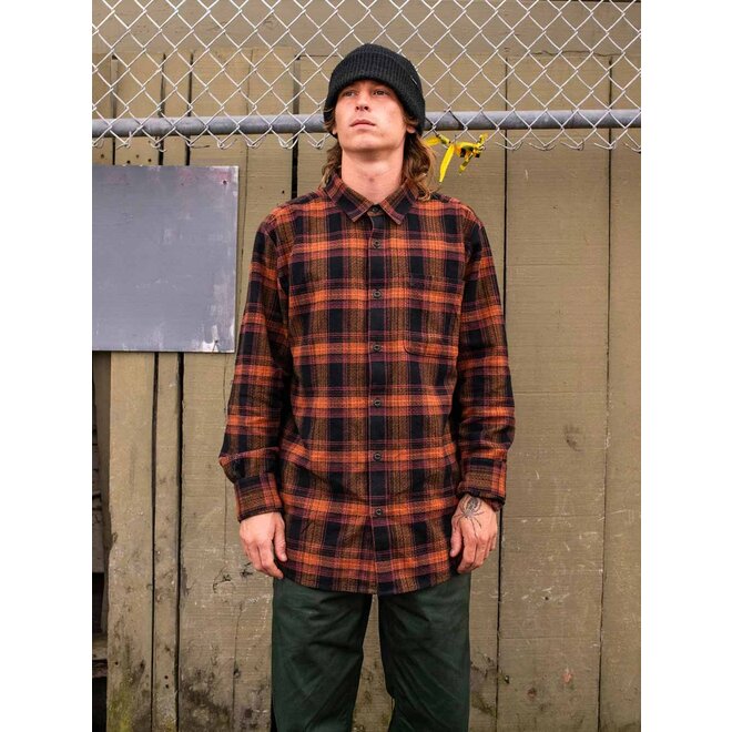 Volcom Men's Baystone Flannel LS Black