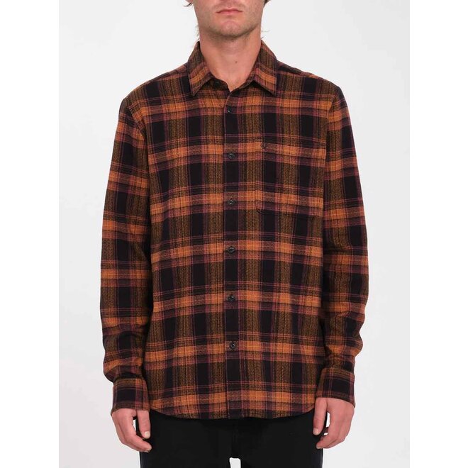 Volcom Men's Baystone Flannel LS Black