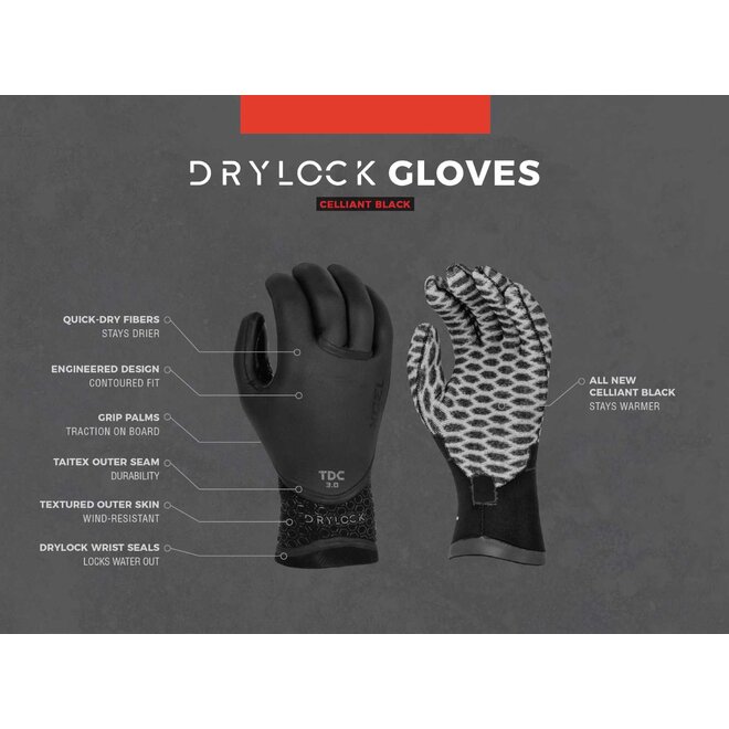 Xcel Drylock 5mm 5 Finger Surf Glove