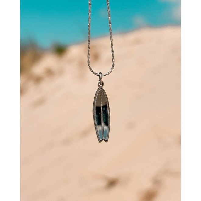 Laguna Treasure Oceaan Necklace Shortboard Silver
