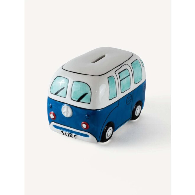 Devoted Surf Van Piggy Bank Blue