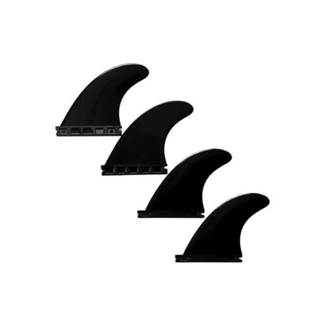 Devoted Quad Fin Set Single Tab Black
