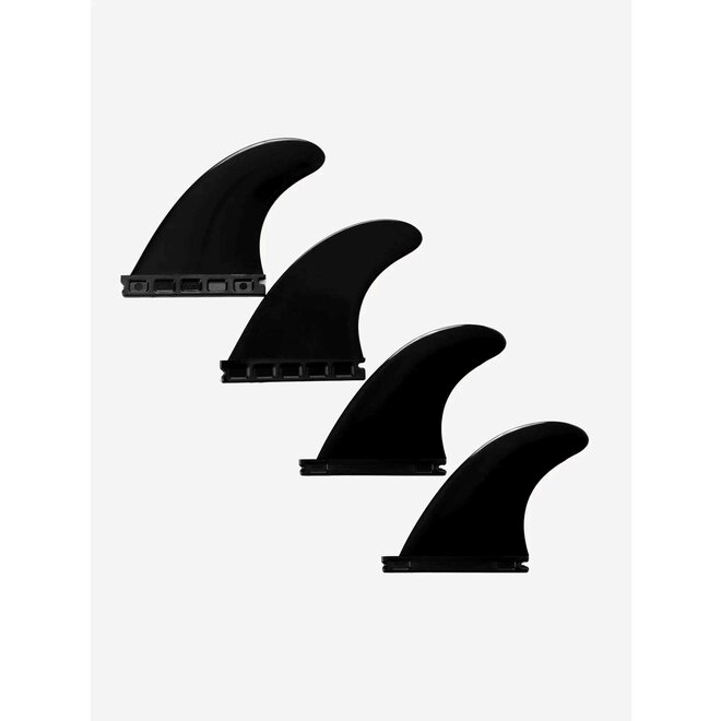 Devoted Quad Fin Set Single Tab Black