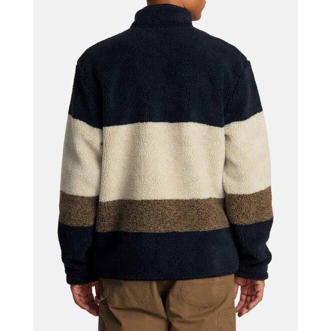 RVCA Heren Westwood Snap Fleece Dark Khaki