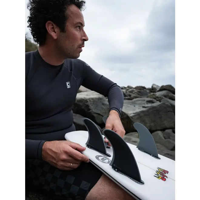 Devoted CSF Single Tab Quad Fibreglass Fin Set Black