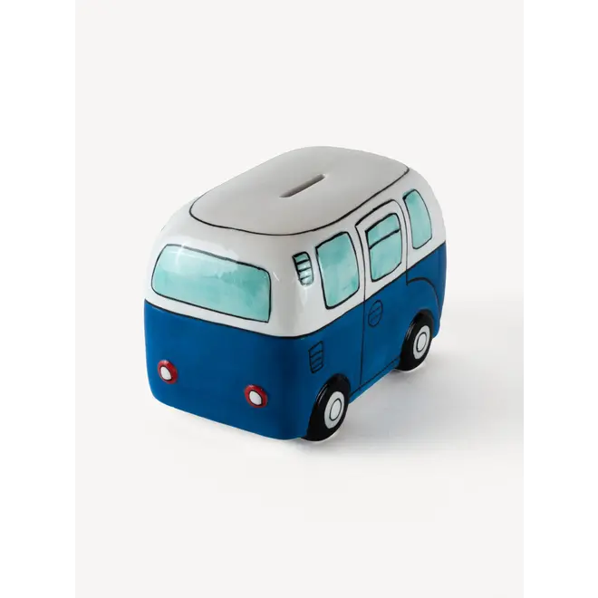Devoted Surf Van Piggy Bank Blue