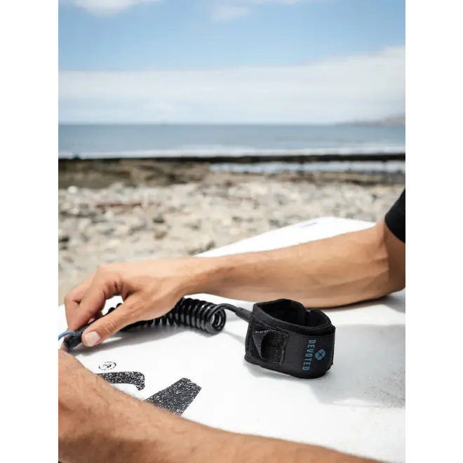 Devoted Bodyboard Coiled Wrist Leash Black-black