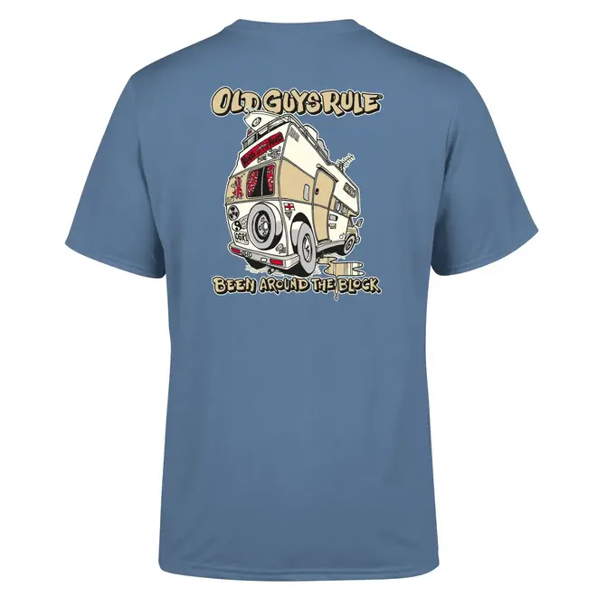 Old Guys Rule Been Around The Block T-shirt III Navy