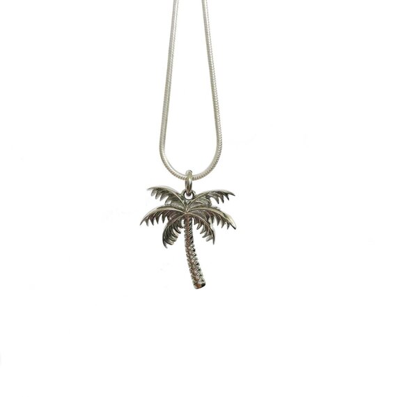 Laguna Treasures Oceaan Ketting Palmboom Zilver