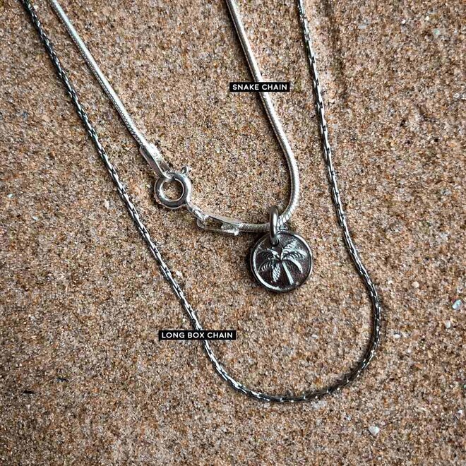 Laguna Treasure Sea Glass Necklace Surfboard Silver