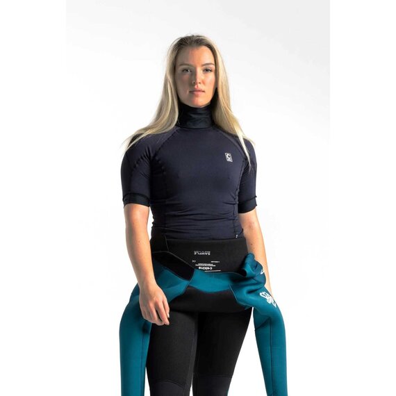 C-Skins Thermal Skins Womens SS Vest - BK-BK