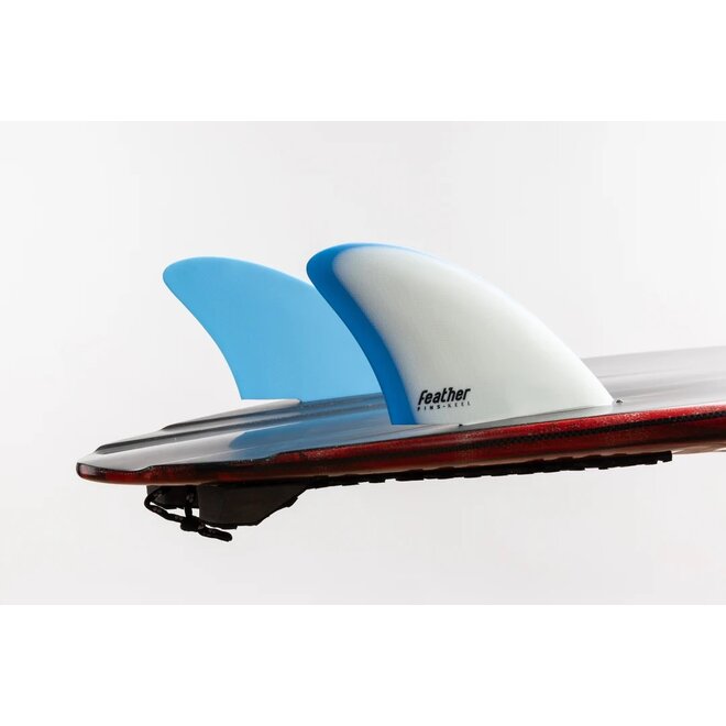 Feather Fins Single Tab Twin Fin Blue/White