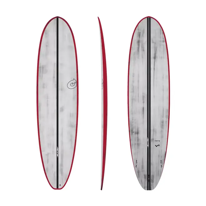 Torq V+ ACT Surfboard 8'0" FCS II - 3 Fin - Brushed Red Rails