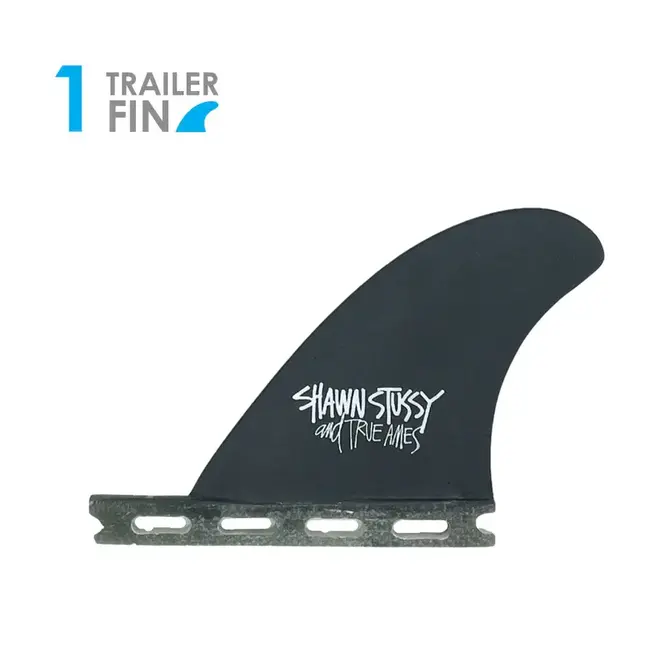 True Ames Stüssy Hitch Hiker Trailer Fin Futures Smoke
