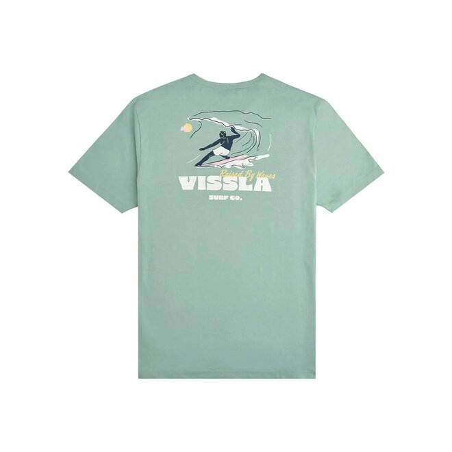 Vissla Heren Sunset Wave Tee Jade