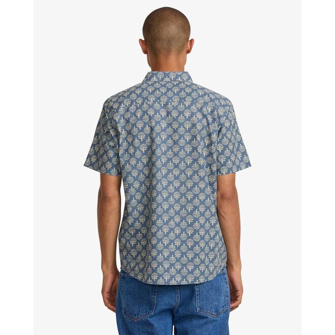 RVCA Heren Vacationist SS Shirt Indigo